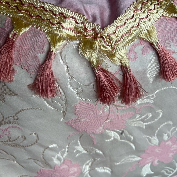 Vintage Hand Made Pink Curtains - Picture 9 of 10